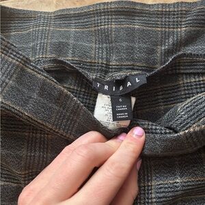 Tribal size 6 plaid plants, ankle length